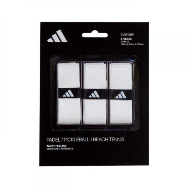 Pack 3 x Adidas Overgrip, Tacky, White (55 ZAR per overgrip)